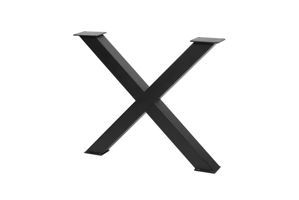 Asztalláb fém INDUSTRIA-X80,  710mm, fekete Stolmet