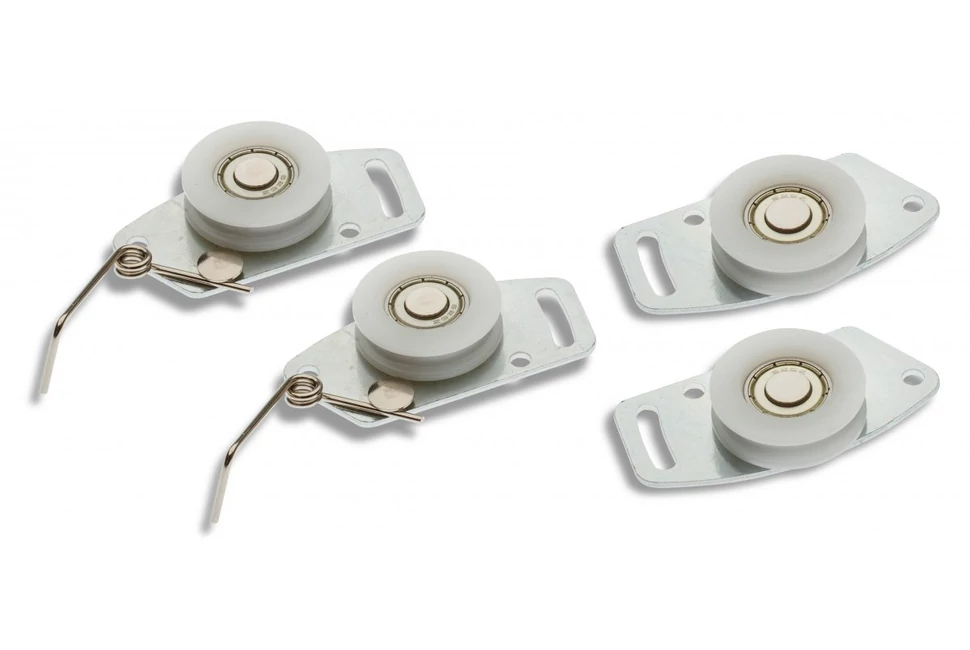 Tolóajtó görgő szett MITO PLUS, (2 alsó görgő, 2 felső görgő, 1 stopper, csavarok)