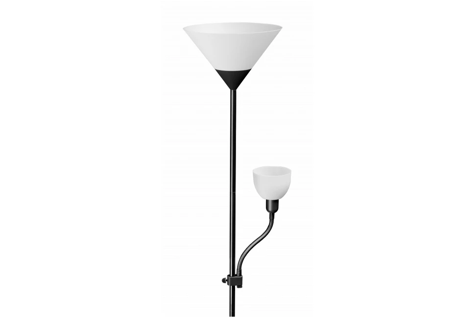 Lámpa Állólámpa BENFICA2, E27 max. 60W, E14 max.40W, műanyag + fém, fekete