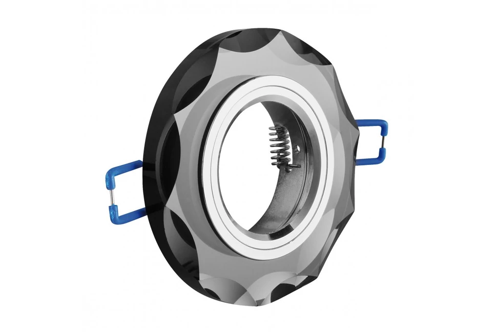 Lámpa Mennyezeti lámpatest BRILLANTE, üveg, fekete kristály, kör