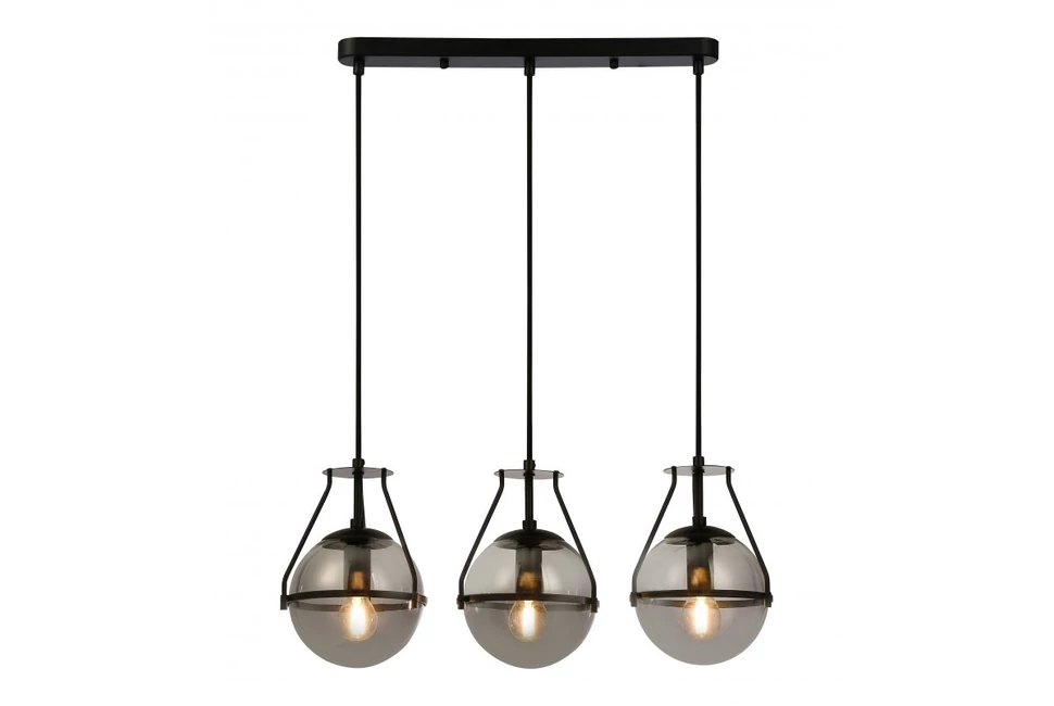 Lámpa Mennyezeti lámpatest DROP 3 , 7134, AC220-240V, 50/60Hz, 3*E14, max.25W, átmérő  68 cm, fekete