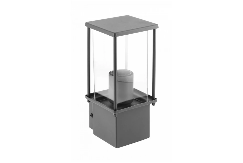 Lámpa Kerti lámpatest KEMI-AU, E27, MAX.15W, IP44, AC220-240V,50-60Hz, falra szerelhető, grafit