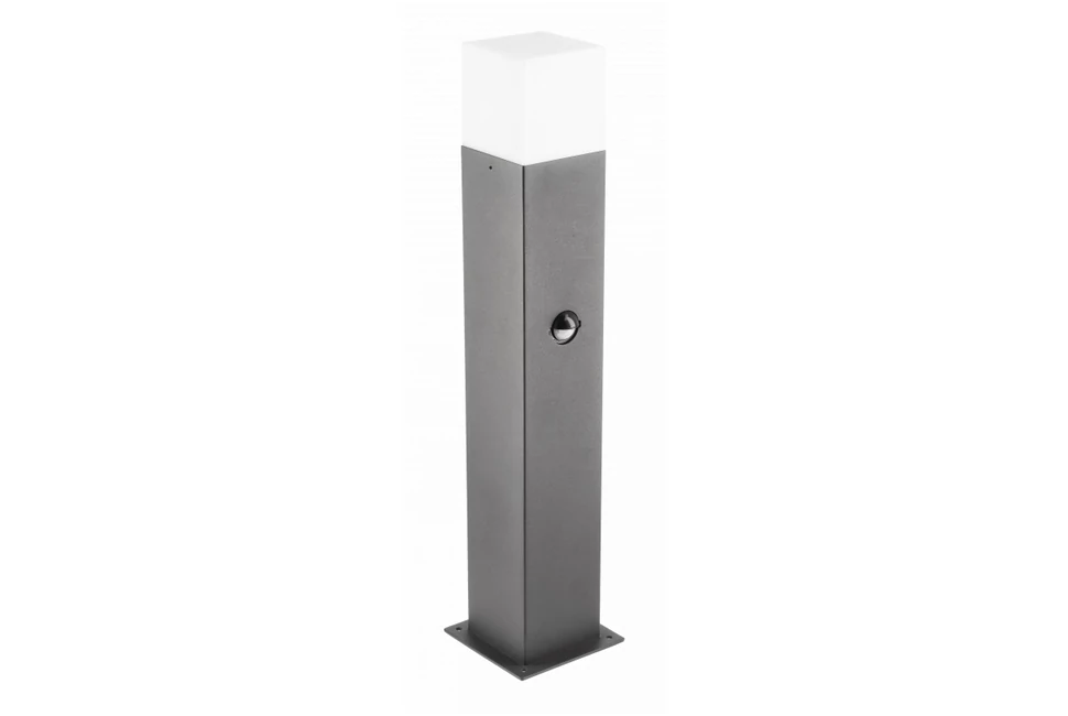 Lámpa Kerti lámpatest LARGO-P PIR 50, E27, MAX.15W, IP44, AC220-240V, 50-60Hz, pólus, grafit