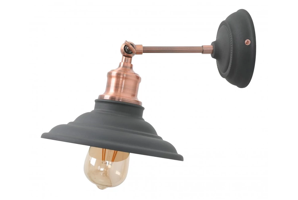 Lámpa Fali lámpatest LORET,7727,AC220-240V,50/60Hz,1*E27,max.40W,IP20,átmérő 20cm,egyes,fekete