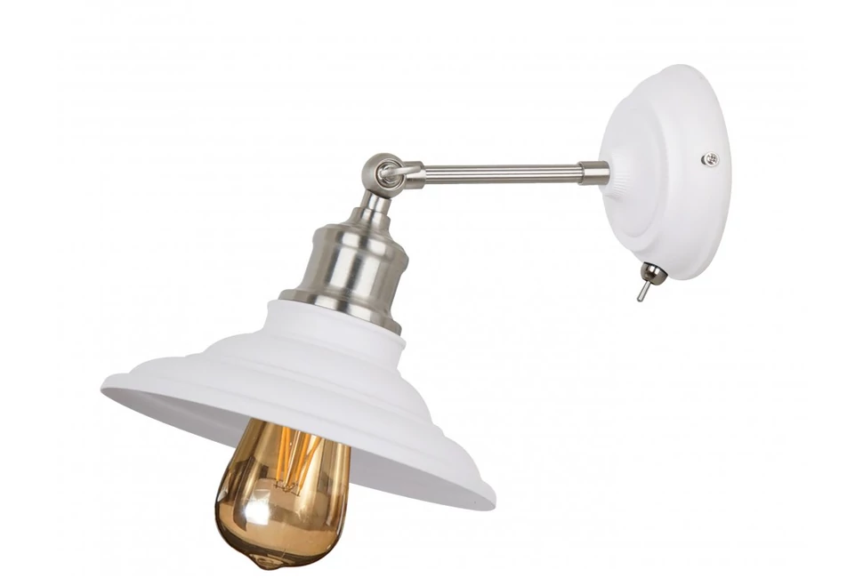 Lámpa Fali lámpatest LORET+ kapcsolóval,8267,AC220-240V,50/60Hz,1*E27,max.40W,átmérő20cm,egyes,fehér