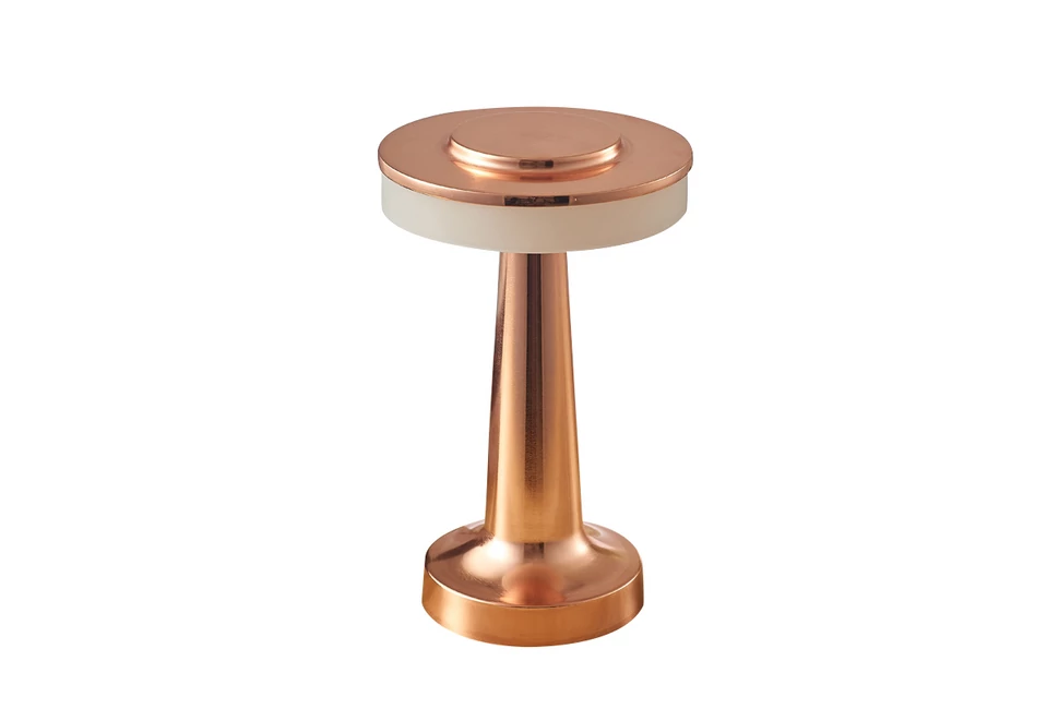 Lámpa Asztali Monum, 3W, 200lm, DC 5V, 1A,3000 K, 3 fokozatú fényerő, akkumulátor 1800 mAh, rosegold