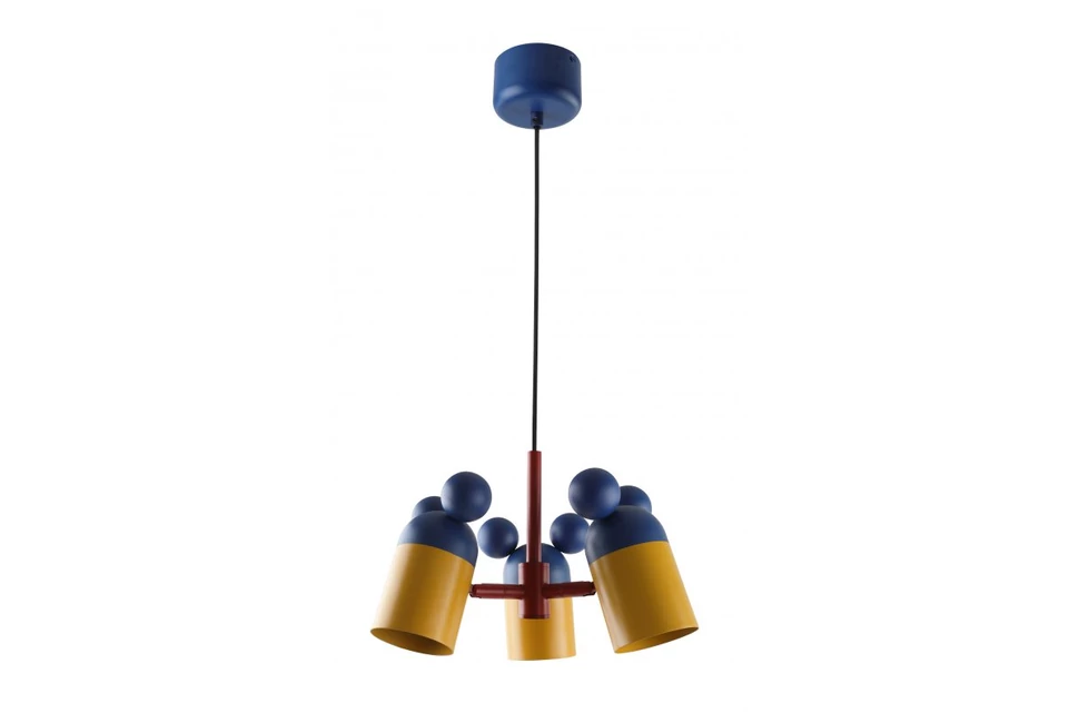 Lámpa Mennyezeti lámpatest MOUSE II, 1854, max.250V, 50/60Hz, 3*E27, max.25 W, IP20, átmérő 30 cm, sötétkék/arany