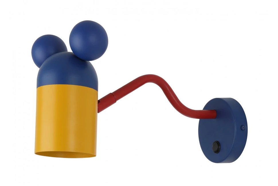 Lámpa Fali lámpatest MOUSE, 3063, max250V, 50/60Hz, 1*E27, max.25 W,  IP20, átmérő 8 cm, sötétkék/arany