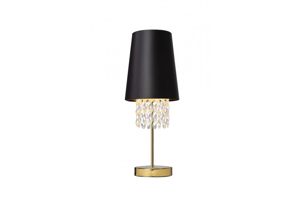 Lámpa Asztali lámpatest NESTO 3 , 6090, AC220-240V, 50/60Hz, 1*E27, max.40W, átmérő 20 cm, fekete/arany