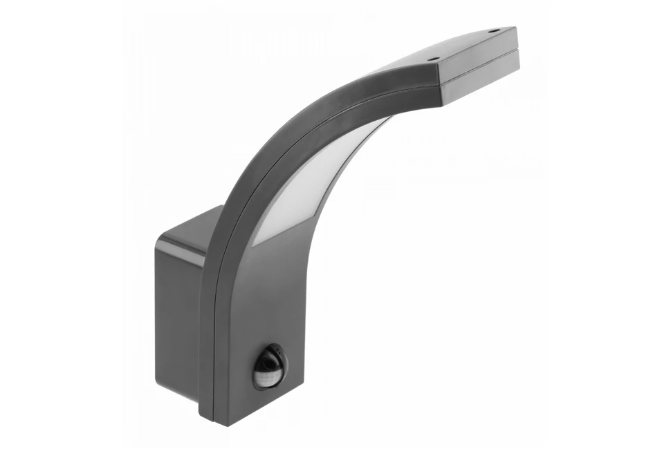 Lámpa Fali lámpa PARIS mozgásérzékelővel ,10W, 900 lm, IP54, AC220-240V, 50/60Hz, fénykibocsátás 140°,hatótávolság 9m,4000K, fekete