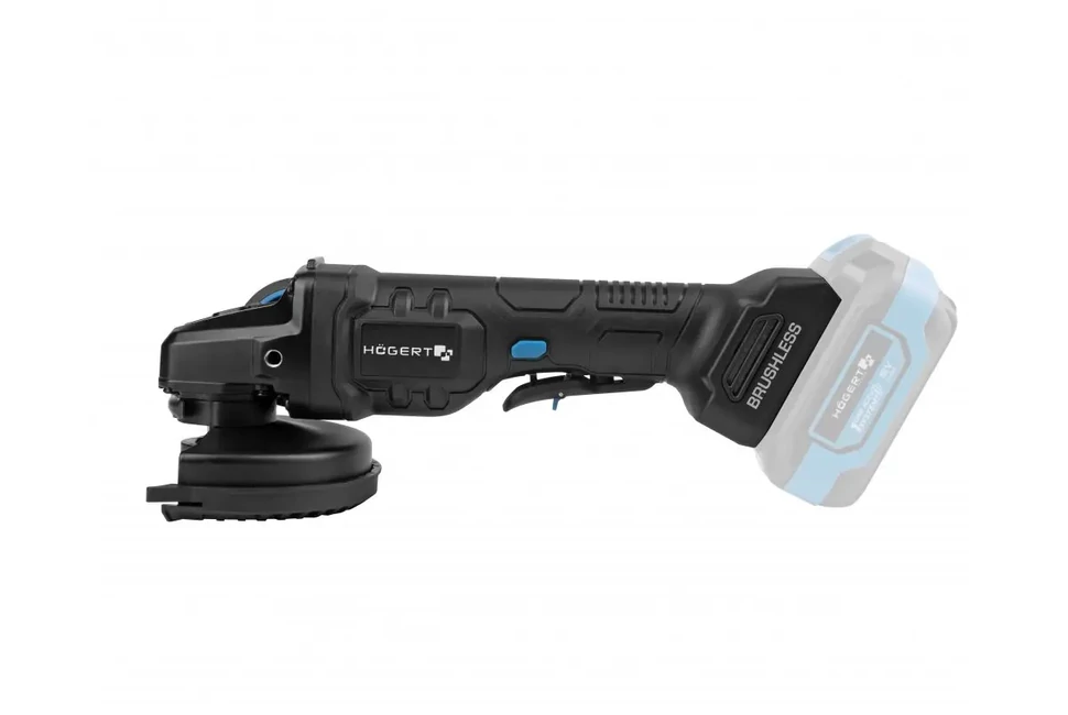 Högert HT2E232-0AG sarokcsiszoló, biztonsági lapátkapcsolóval 18V, 125mm, dobozban