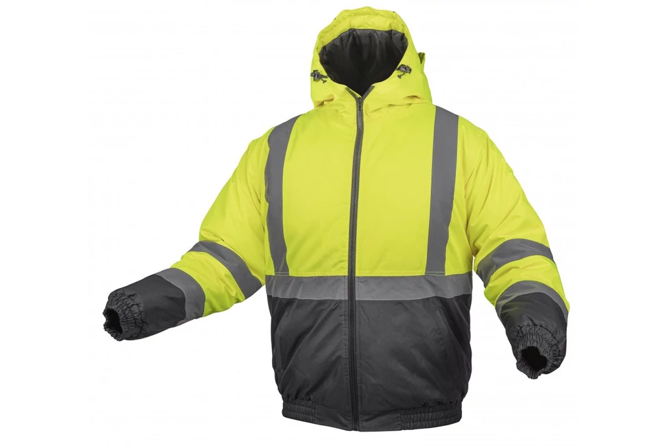 Munkaruha Högert OKER Bélelt láthatósági bomberdzseki, sárga, S