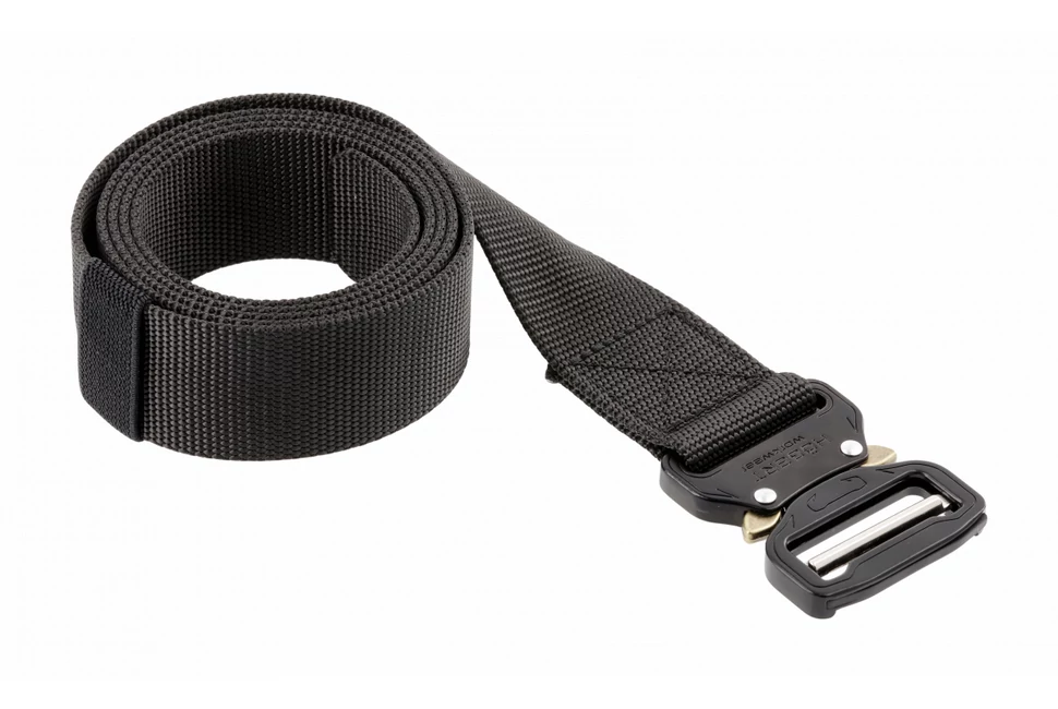Munkaruha Högert TAKTISCH öv műanyag csattal, univerzális, fekete, 130 cm