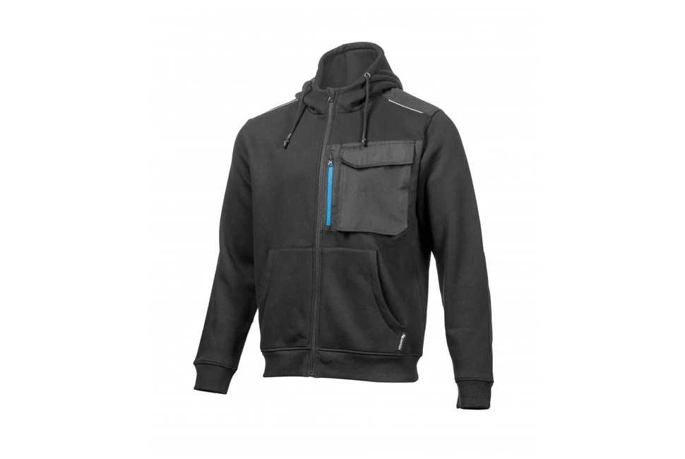 Munkaruha Högert THEO Munkavédelmi pulóver kapucnival, fekete 2XL (56)