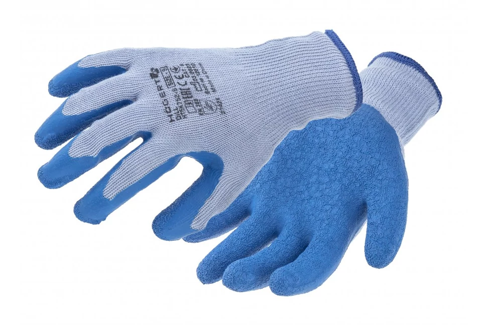 Munkaruha Högert DILL Munkavédelmi kesztyű szürke/kék 11