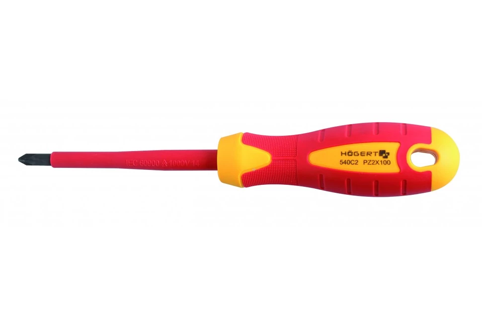 Szerszám Högert Csavarhúzó, PZ0, S2,  60/148mm, szigetelt 1000V