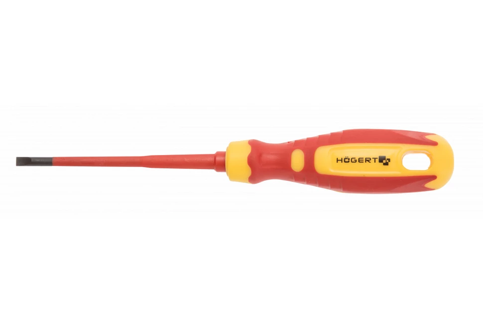 Szerszám Högert Csavarhúzó, SL3, CrMo, 100/174mm, szigetelt 1000V, Slim / vékonyított véggel