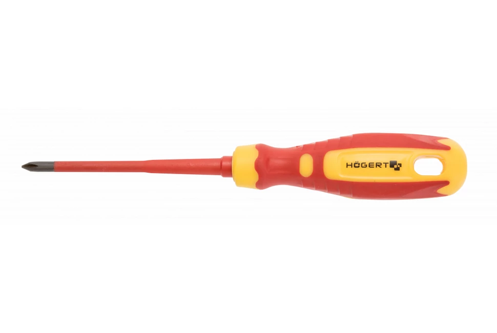 Szerszám Högert Csavarhúzó, PH1, CrMo, 100/192mm, szigetelt 1000V, Slim / vékonyított véggel