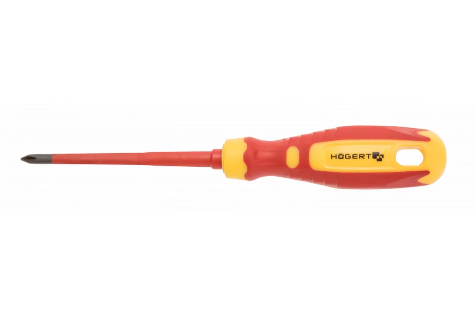 Szerszám Högert Csavarhúzó, PZ1, CrMo, 100/192mm, szigetelt 1000V, Slim / vékonyított véggel