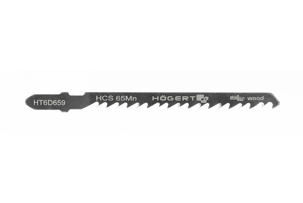 Szerszám Högert Dekopír fűrészlap,  75/100mm, fa, HCS 65Mn,  6 TPI, 5db/csomag, max 40mm