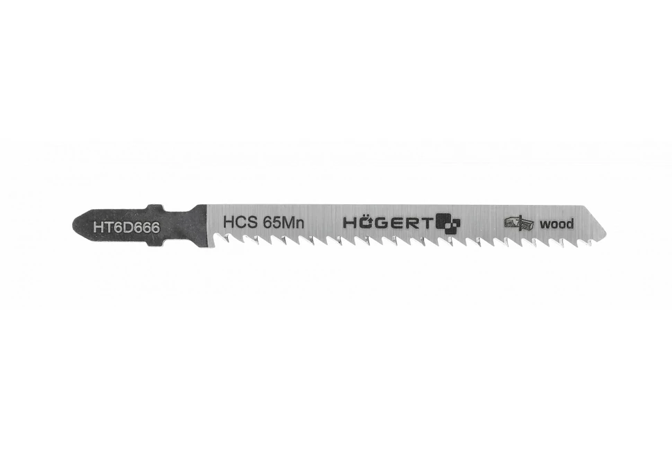 Szerszám Högert Dekopír fűrészlap,  75/100mm, fa, HCS 65Mn, 10 TPI, 5db/csomag, max 30mm, felületi vágáshoz