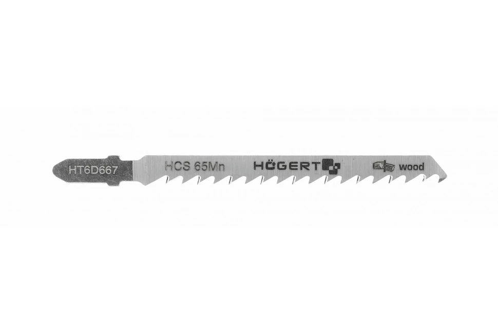 Szerszám Högert Dekopír fűrészlap,  75/100mm, fa, HCS 65Mn,  6 TPI, 5db/csomag, max 30mm