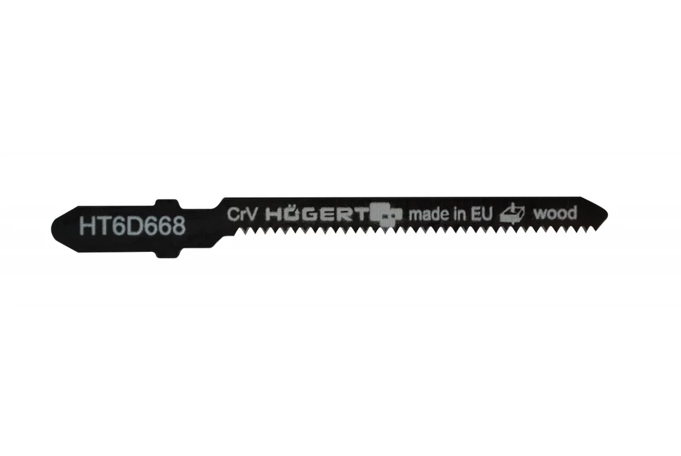 Szerszám Högert Dekopír fűrészlap,  75/100mm, fa, HCS 65Mn,  8 TPI, 5db/csomag, max 30mm, egyenes fogak