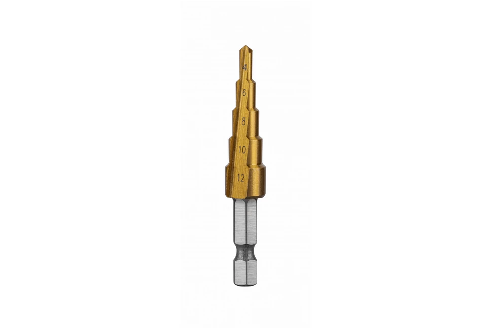 Szerszám Högert Fúrószár lépcsős,  4-12mm, 1/4", titán