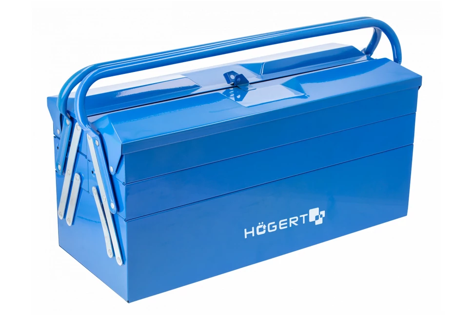 Szerszám Högert Tároló, szerszámosláda, fém, 550x205x295mm