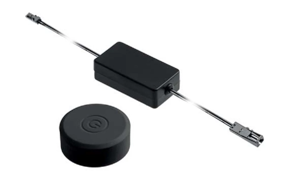 Kapcsoló, érintős, távvezérlős, fényerőszabályozóval, 12V, Max 60W, Mini AMP csatlakozóval, fekete