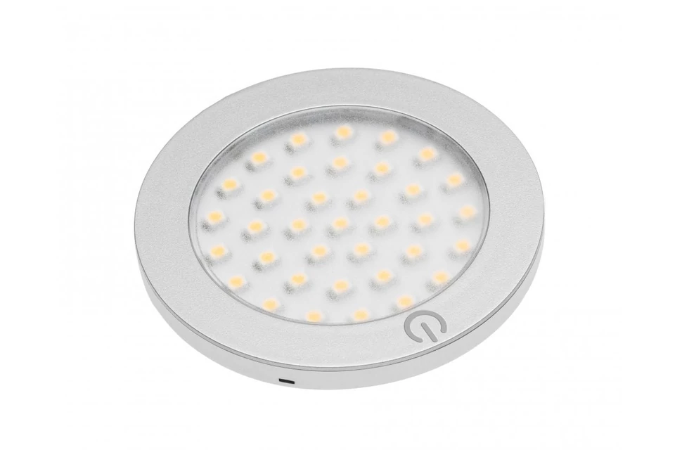 LED Lámpatest, CASTELLO, hideg fehér, 67mm, felületre szerelhető, 12V, 180lm, 2,8W, kábellel, csatlakozóval, érintő kapcsolóval