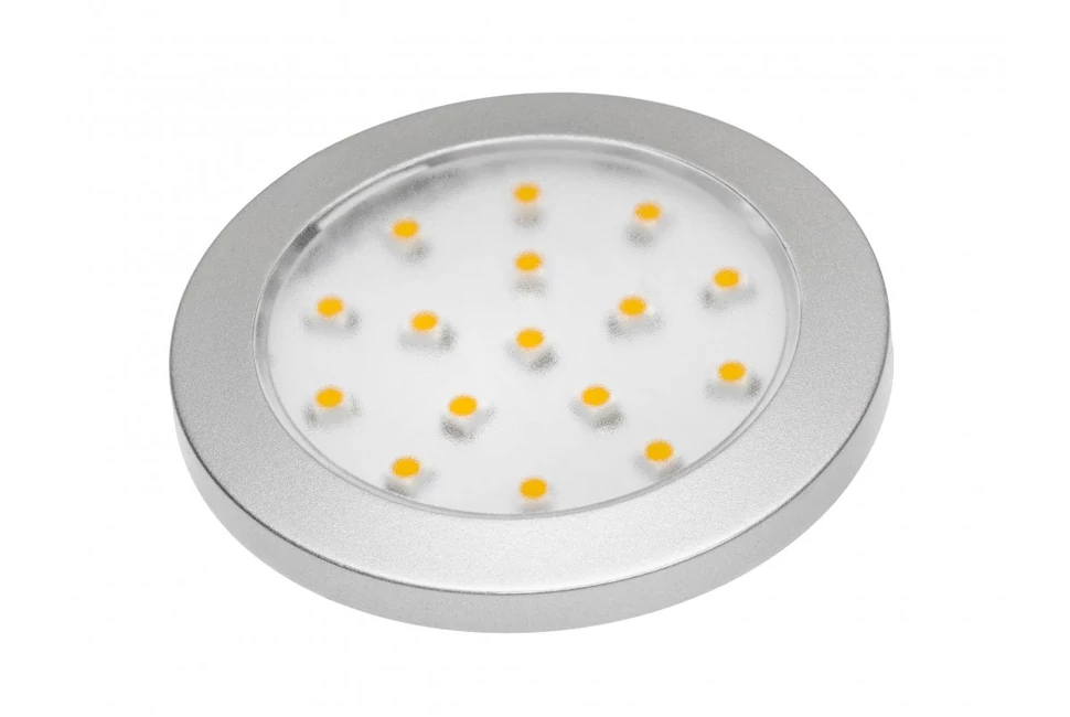 LED Lámpatest, LUMINO, meleg fehér, 60mm, felületre szerelhető, 12V, 80lm, 1,5W, kábellel, csatlakozóval