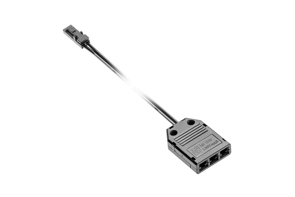 LED csatlakozó, mini AMP elosztó 3-as, 2 fm kábellel