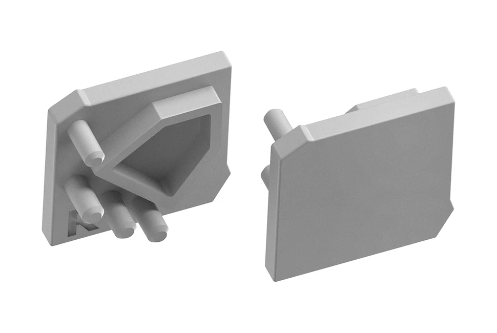 LED Profil végzáró, GLANKKT-hez, 10 db/csomag, szürke / PA-OSMLGLAXT-00 takaró esetén /