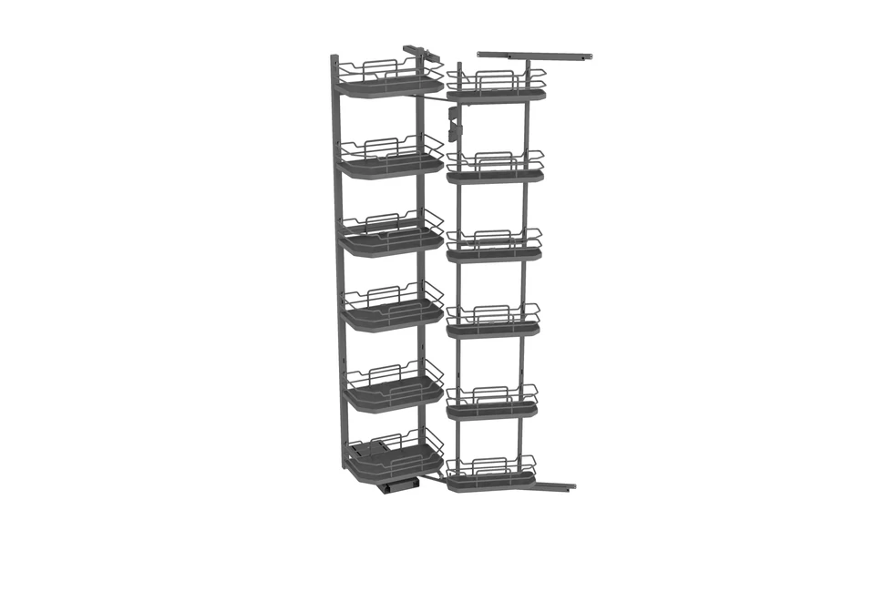 Konyhai fémrács, kamravasalat, 450mm, antracit, csillapított záródás, 12 kosár SIGE, Infinity Line 230A