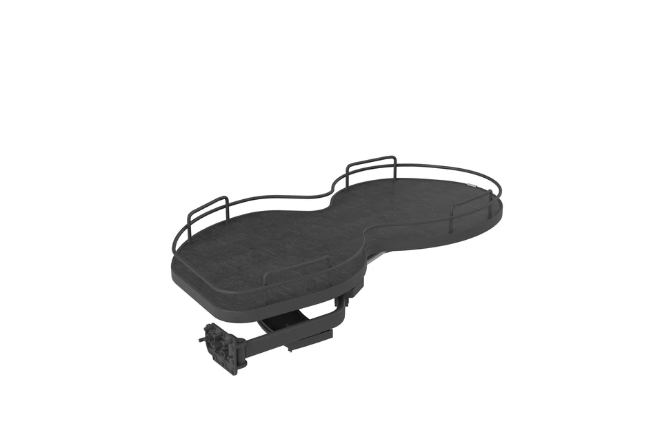 Konyhai fémrács, sarokszekrénybe, balos, Nuvola vesetál, antracit,  900mm, 500mm ajtó szélesség, Sige Infinity Line 371