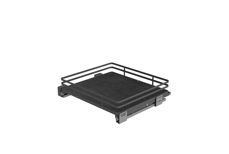 Konyhai fémrács, 500mm, fiók, antracit, teljes kihúzás, csillapított záródás, 30kg teherbírás, SIGE Infinity Plus 119