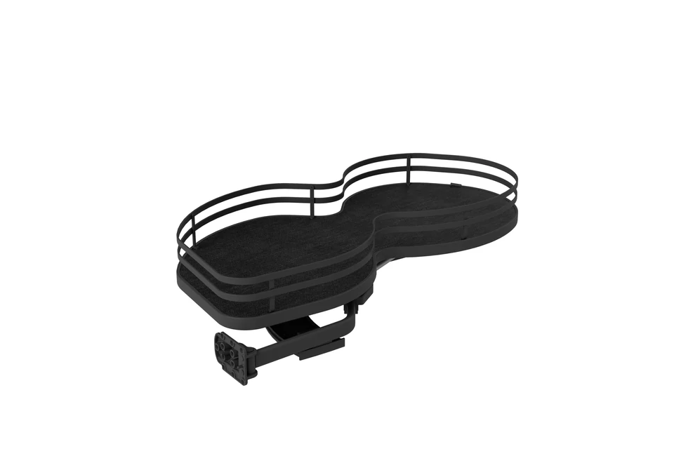 Konyhai fémrács, sarokszekrénybe, balos, Nuvola vesetál, antracit,  900mm, 500mm ajtó szélesség, Sige Infinity Plus 371