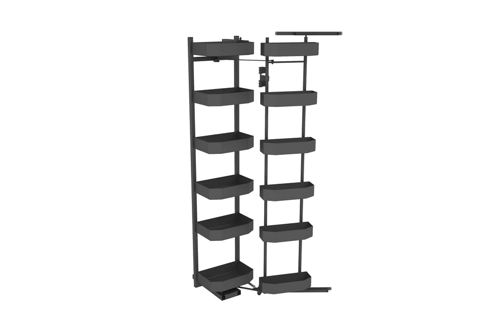 Konyhai fémrács, kamravasalat, 600mm, antracit, csillapított záródás, 12 kosár SIGE, PRO LINE 230A