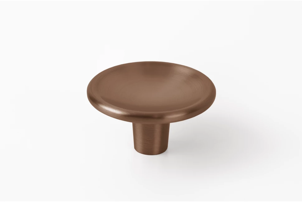 Fogantyú  Viefe DISC gomb, D38, fém, csiszolt bronz