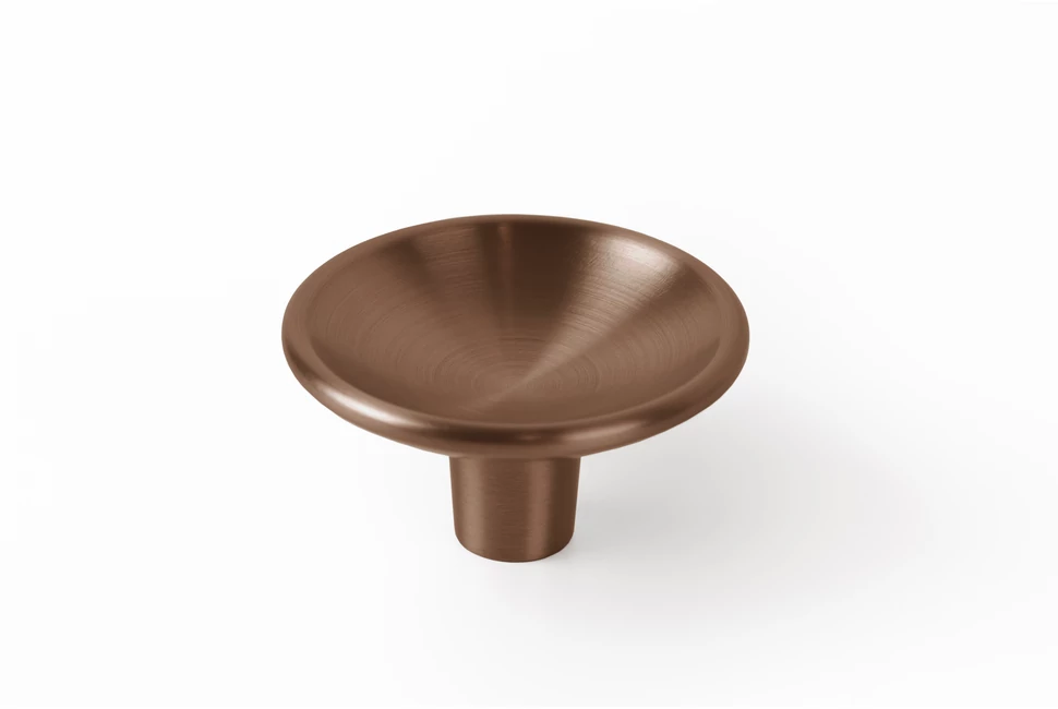 Fogantyú  Viefe DISC gomb, D50, fém, csiszolt bronz