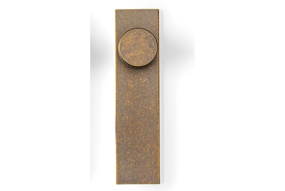 Fogantyú  Viefe ARPA talpas gomb 22mm, alumínium, rusztikus sárgaréz