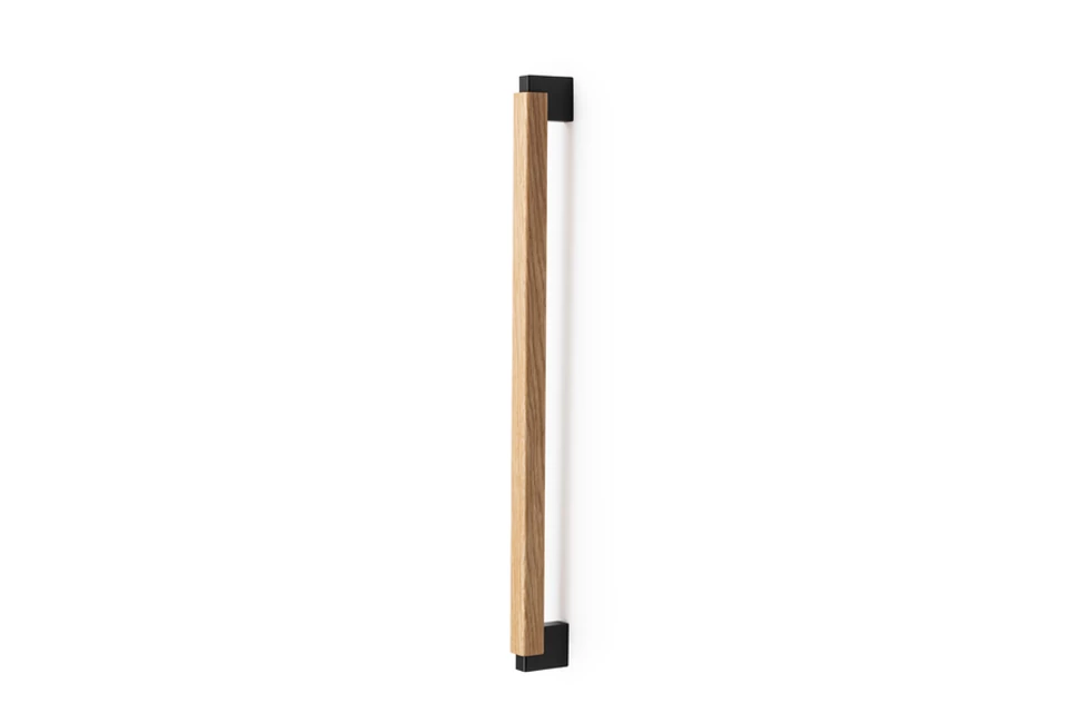 Fogantyú  Viefe DUO BIG kétoldalról szerelhető szett  480mm, fém-fa, csiszolt láva szürke - tölgy