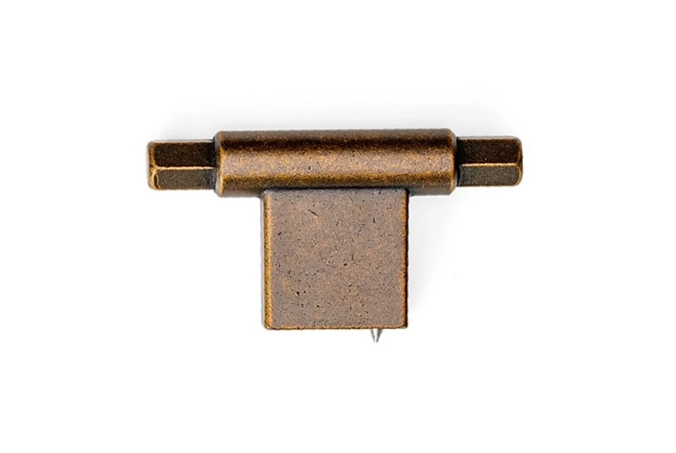 Fogantyú  Viefe PRISMA  gomb, fém, rusztikus sárgaréz