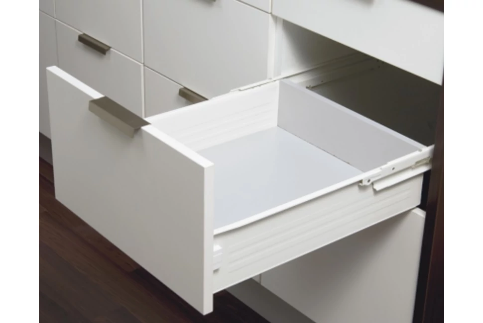 Fiókoldal  Impaz 117x450mm, teljes kihúzású, fehér, 30kg