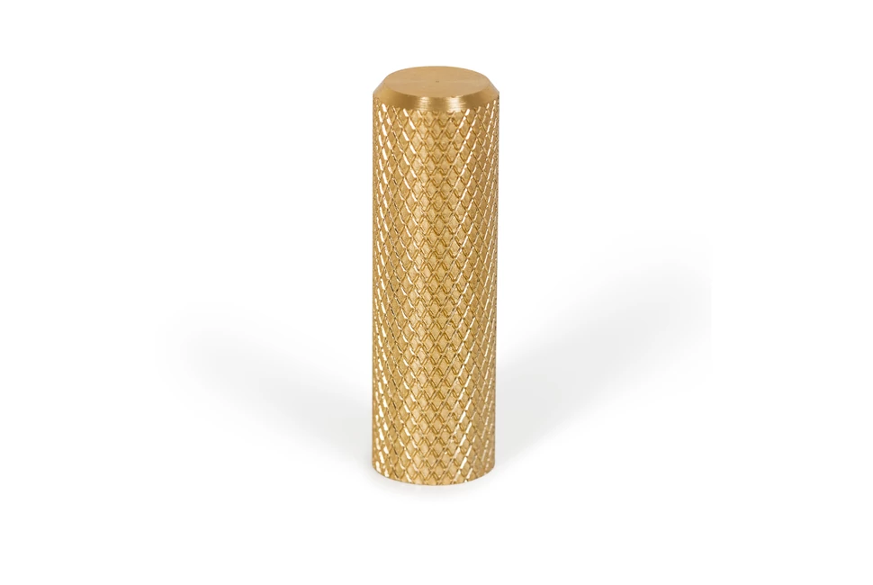 Fogantyú  Viefe GRAF2 gomb, 10mm, alumínium, csiszolt sárgaréz NEW