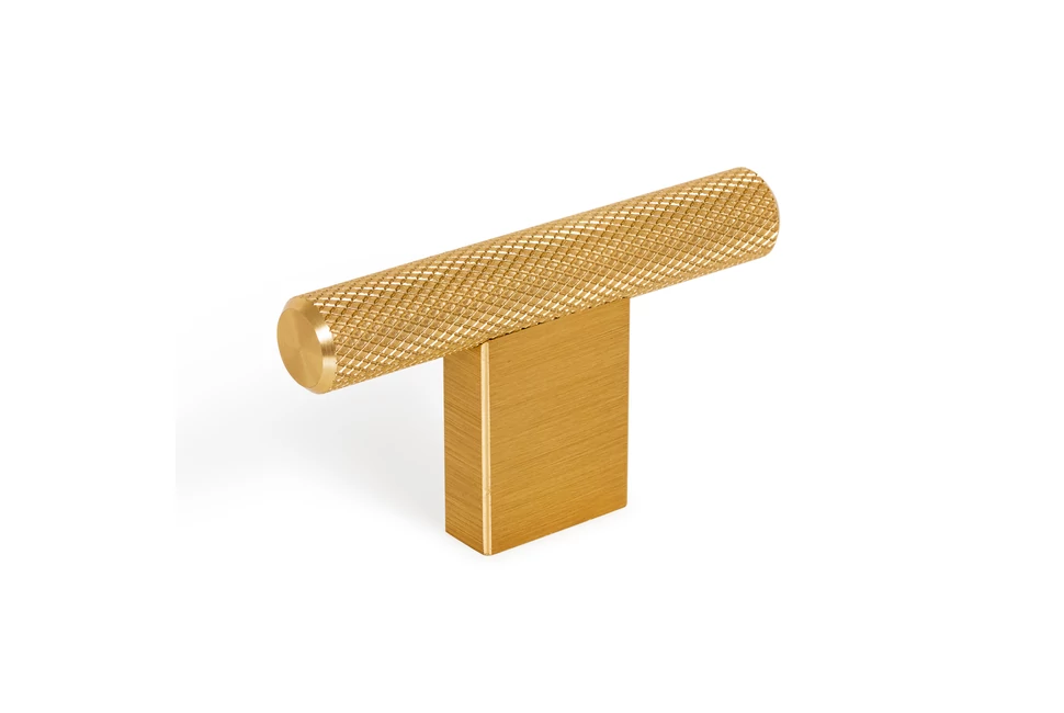 Fogantyú  Viefe GRAF2 gomb, 60mm, alumínium, csiszolt sárgaréz NEW