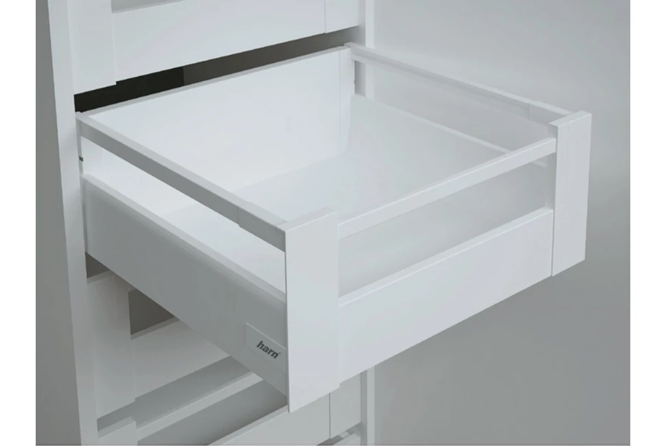 Fiókoldal   RITMA CUBE belső fiók, TH2, szimpla szögletes korlátos, fehér, 270mm, 35kg