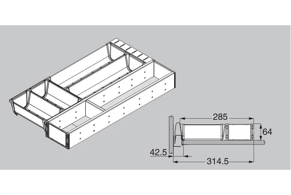 Organiseplus evőeszköztartó D3