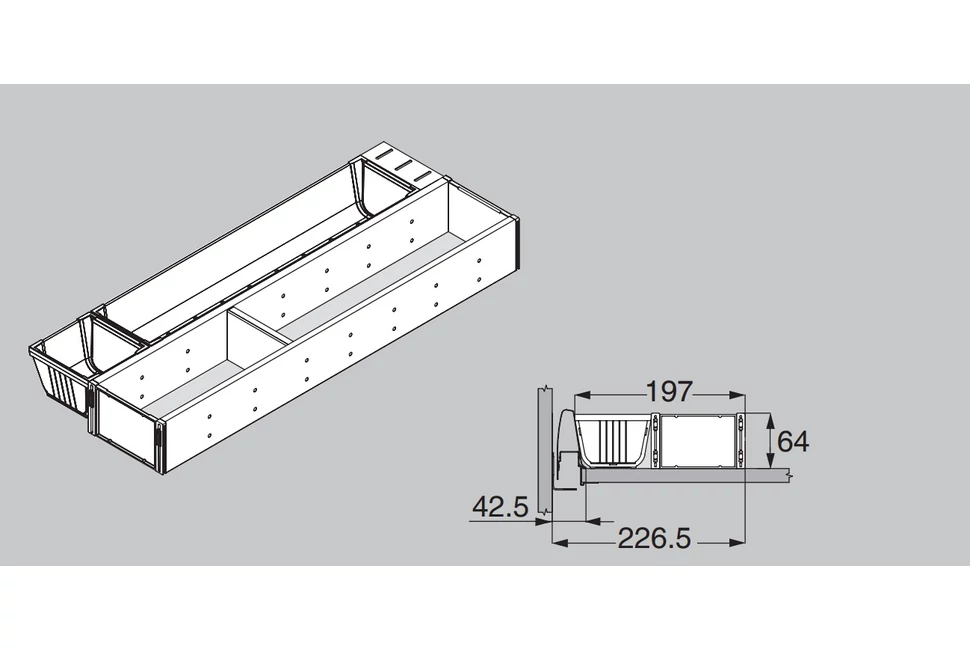 Organiseplus evőeszköztartó S2